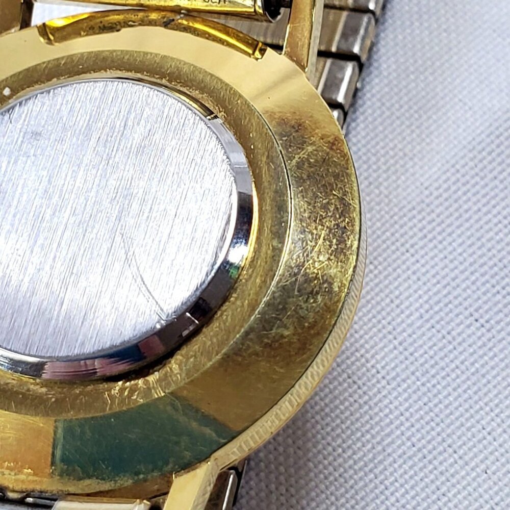 Domco Vintage Mens Wristwatch With Speidel USA Gold/Silver Expansion Band 12 hr - Picture 9 of 11